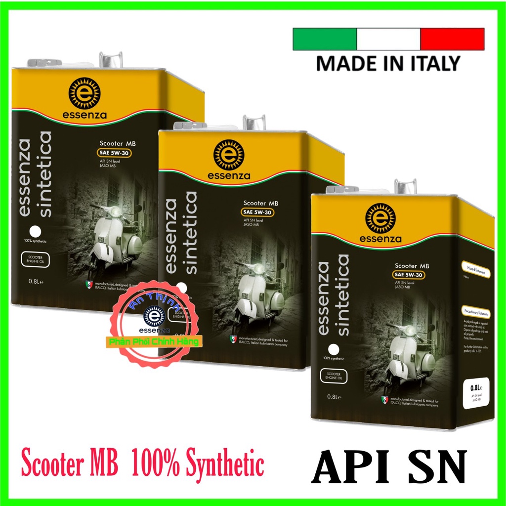 Nhớt Xe Tay Ga Essenza Sintetica Scooter 5w30 Tổng Hợp 100% Nhập Khẩu Từ Ý