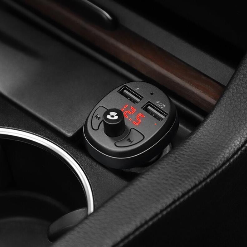 Tẩu sạc xe hơi tích hợp Bộ phát FM &amp; MP3 -Hoco E41 -Hàng phân phối chính hãng -BH 12 tháng