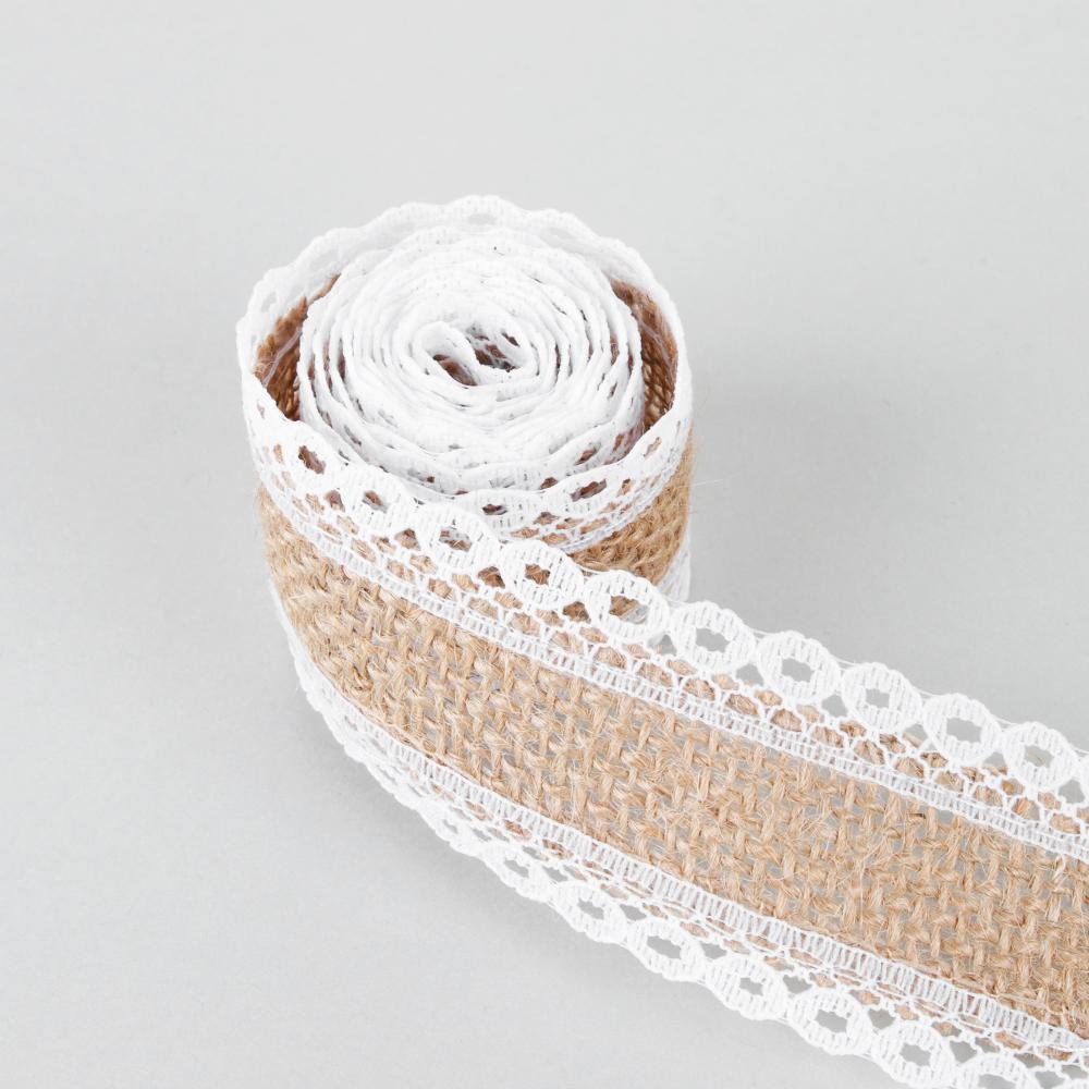 Cuộn Vải Bố Phối Ren Dài 1m Dùng Trang Trí Tiệc Cưới Edge
