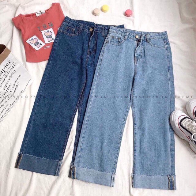 QUẦN JEANS NỮ ỐNG RỘNG OHS3200 | BigBuy360 - bigbuy360.vn