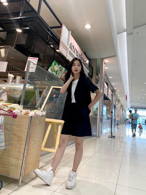 [ Mã FADIRECT20 giảm 20K đơn 150K] Set vest quần sooc ngố ( 1 áo blazer + 1quần sooc) set blazer nữ