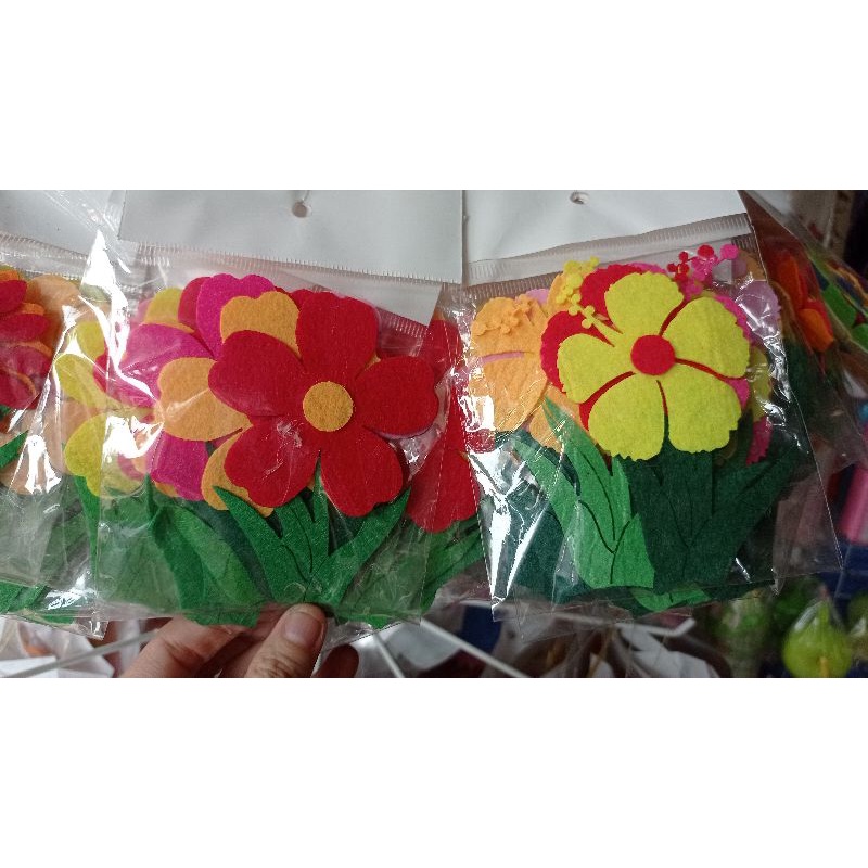 Set 6 cây bông hoa nỉ trang trí