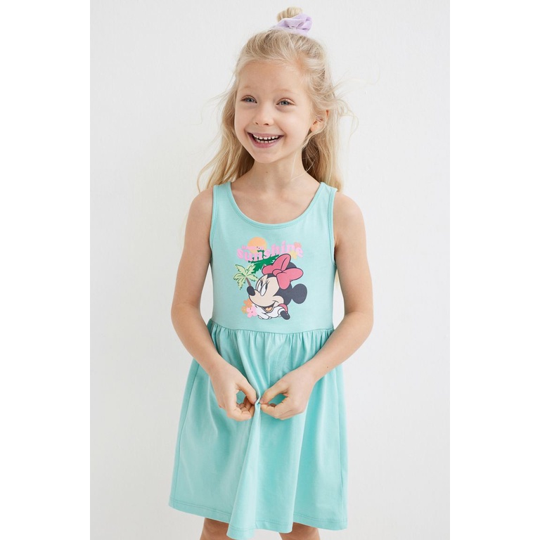 Set 2 váy cotton minie bé gái HM