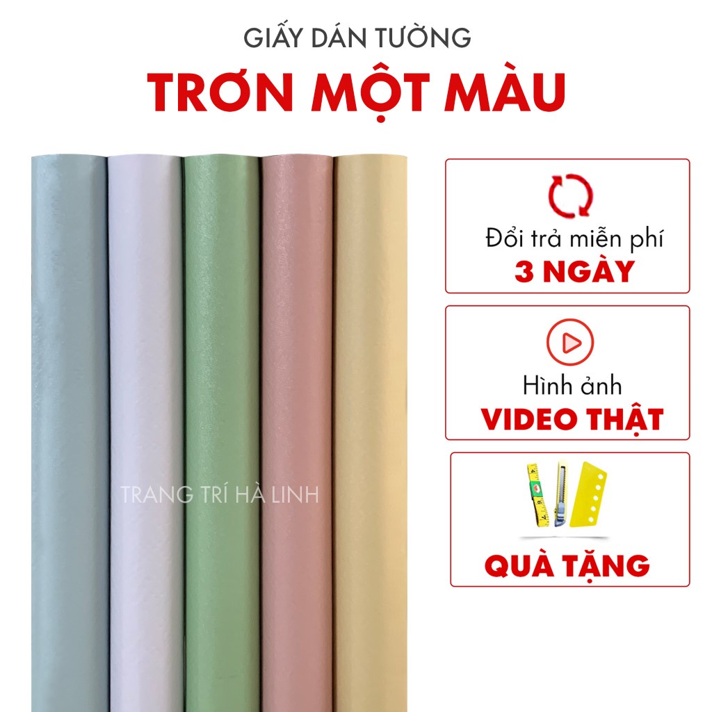 Giấy dán tường trơn một màu đẹp dán phòng khách, phòng ngủ