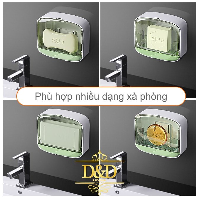 Hộp xà phòng, xà bông tắm dán tường cao cấp HAYAN