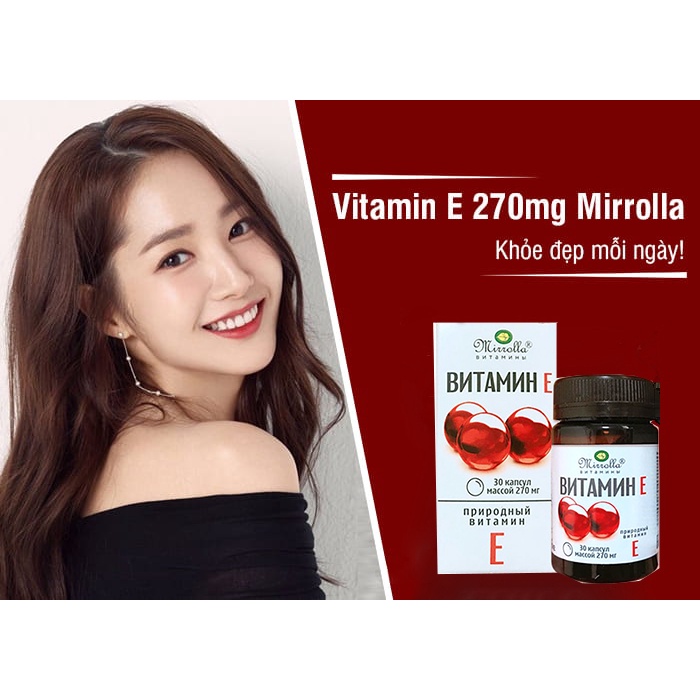 Vitamin E Đỏ Của Nga 270mg Hộp 30 Viên
