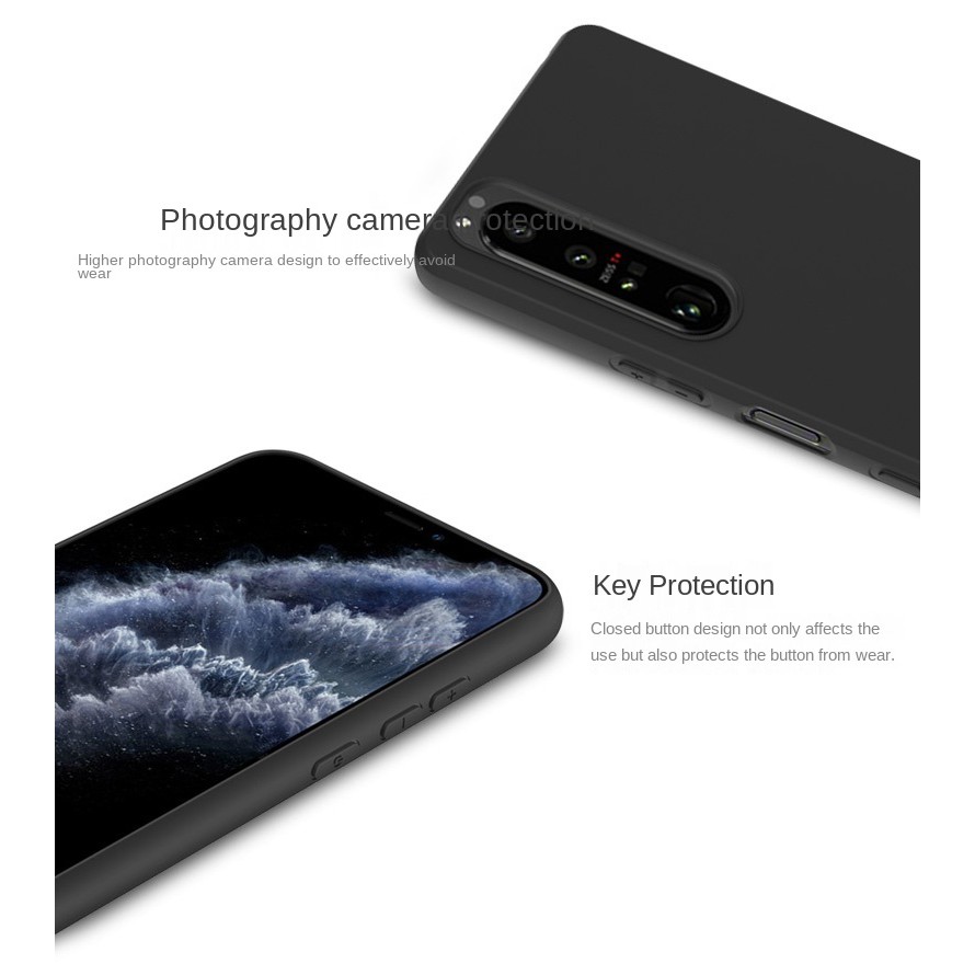 Ốp điện thoại silicon mềm mặt nhám bảo vệ chống rơi Cho Sony Xperia 1 Iii Xperia 10 Iii Xperia 5 Iii