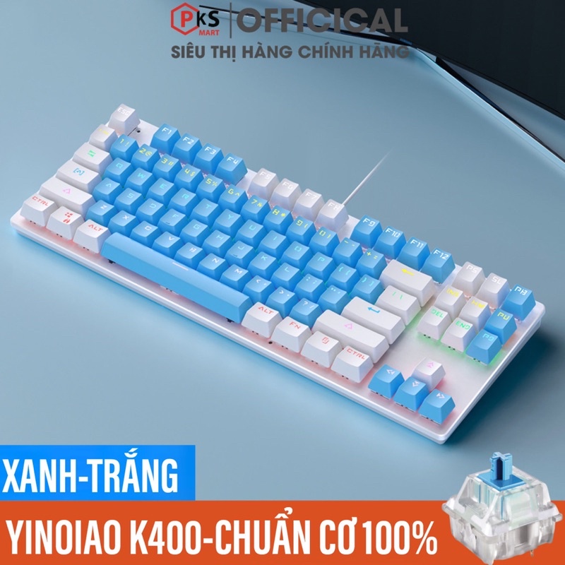 Bàn Phím Cơ 87 Nút Dùng Cho Máy Tính Laptop YINOIAO K400-PRO LED RGB Nhiều Chế Độ