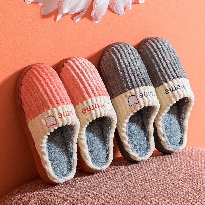 Dép bông, dép lông chữ Home đi trong nhà mùa đông ấm áp CUTE ACCESSORIES TOP 1 A146