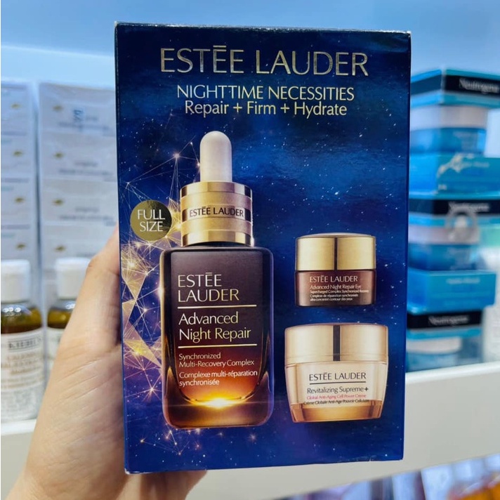 SET Estee Lauder 3 MÓN: Phục Hồi, Chống Lão Hóa, Căng Bóng Da - ESTEE LAUDER NIGHTTIME NECESSITIES