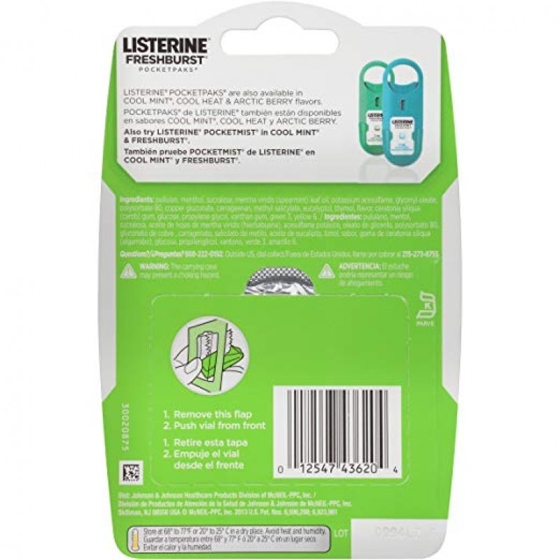 [Mã GROSALE1 giảm 8% đơn 500K] Miếng ngậm Listerine 1 vỉ 3 hộp (1 hộp 24 miếng) -Mỹ 🇺🇸.