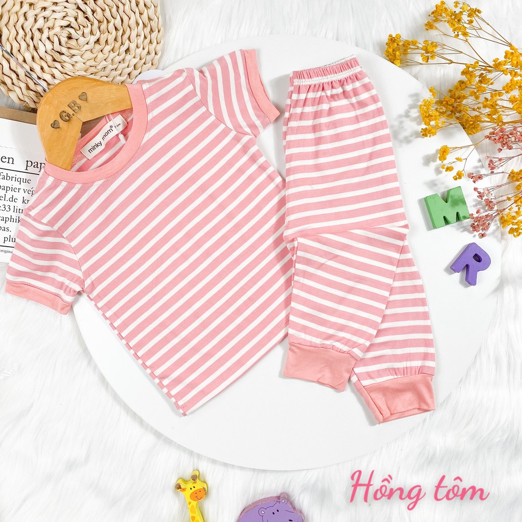 SALE! BỘ TAY CỘC QUẦN DÀI KẺ DỌC MINKY MOM CAO CẤP MỀM MỊN CHO BÉ MÃ TNQDS