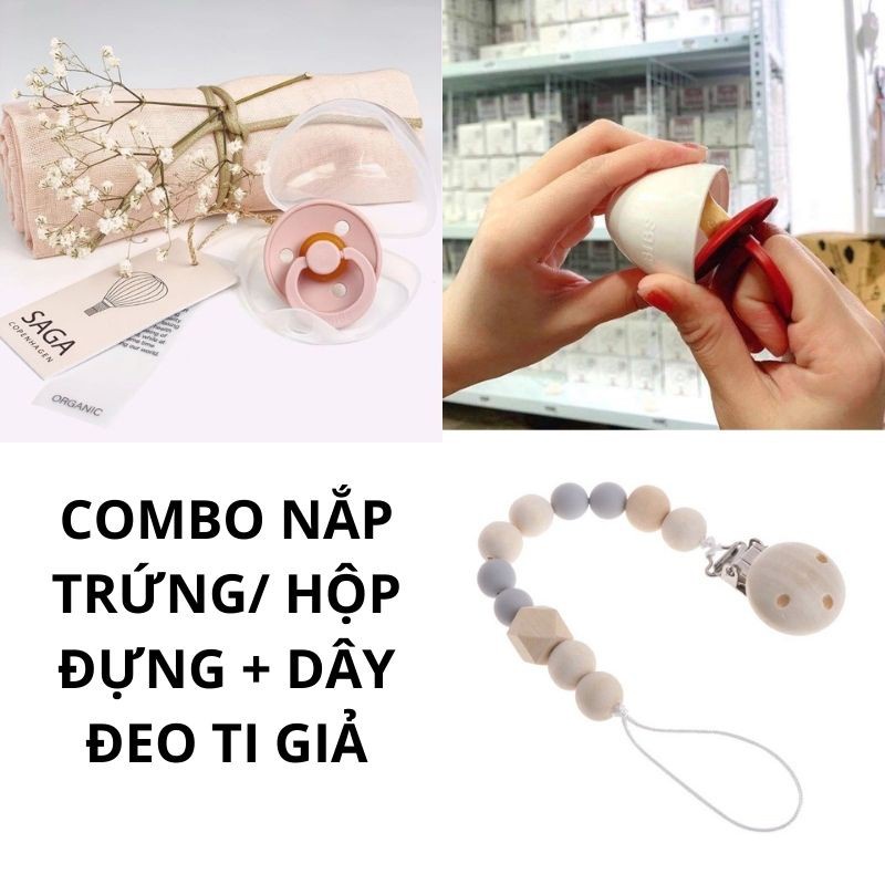 Ti Giả Bibs Nhập Khẩu Đan Mạch Chính Hãng Tặng Kèm Nắp Trứng / Hộp Đựng