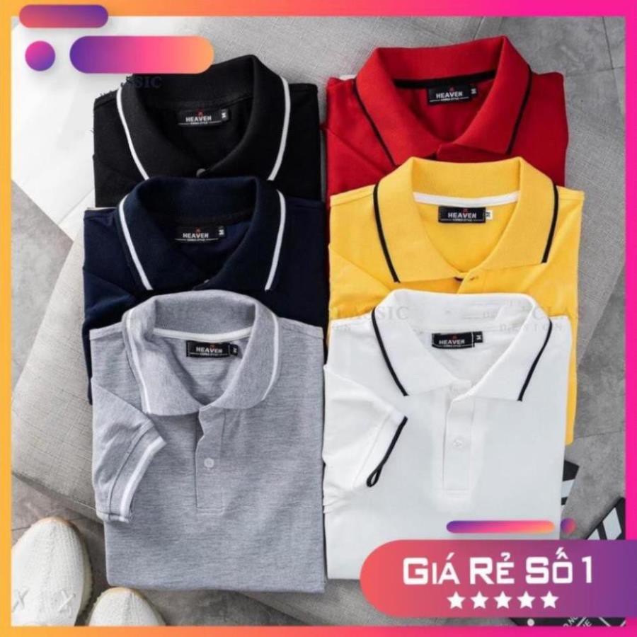 Áo Phông Nam Nữ Polo Có Cổ Siêu Đẹp - Áo Polo Nam Nữ Unisex Aristino - Phối viên đẹp, vải mềm, co giãn, mặc siêu mát ⚠️