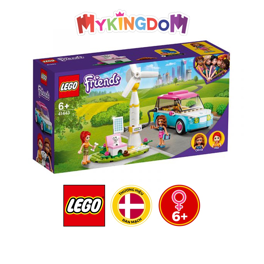 Đồ chơi xếp hình, láp ráp LEGO FRIENDS Ô Tô Điện Sành Điệu Của Olivia 41443 183 mảnh ghép cho bé trên 6 tuổi