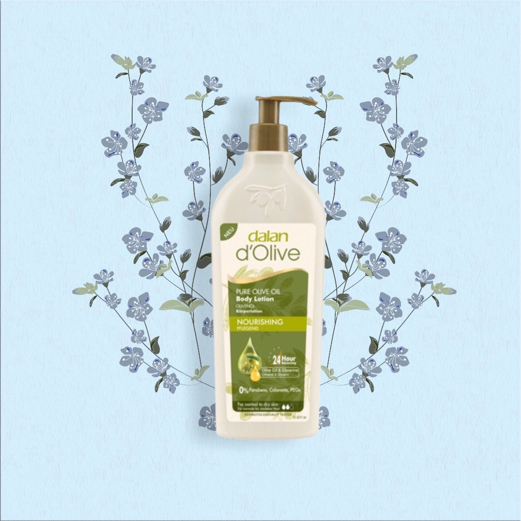[CHÍNH HÃNG] Sữa Dưỡng Thể Toàn Thân Từ Tinh Dầu Olive Dalan D'Olive Pure Olive Oil Body Lotion 400ml