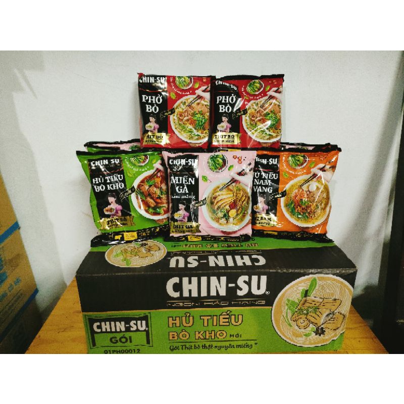 PHỞ BÒ ,HỦ TIẾU,BÁNH ĐA CUA CHINSU THỊT THẬT NGUYÊN MIẾNG 132G