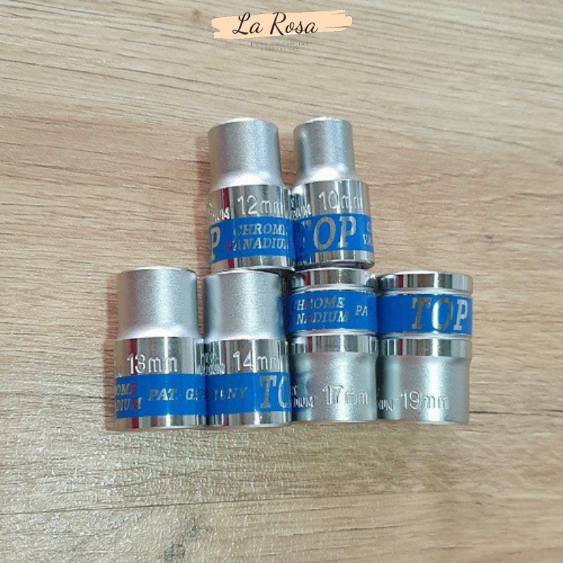 Bộ Dụng Cụ Vặn Đai Ốc Gồm Cần Siết 1/2 Chữ L + 6 Đầu Tuýp Lục Giác 1/2 size 10,12,13,14,17,19mm