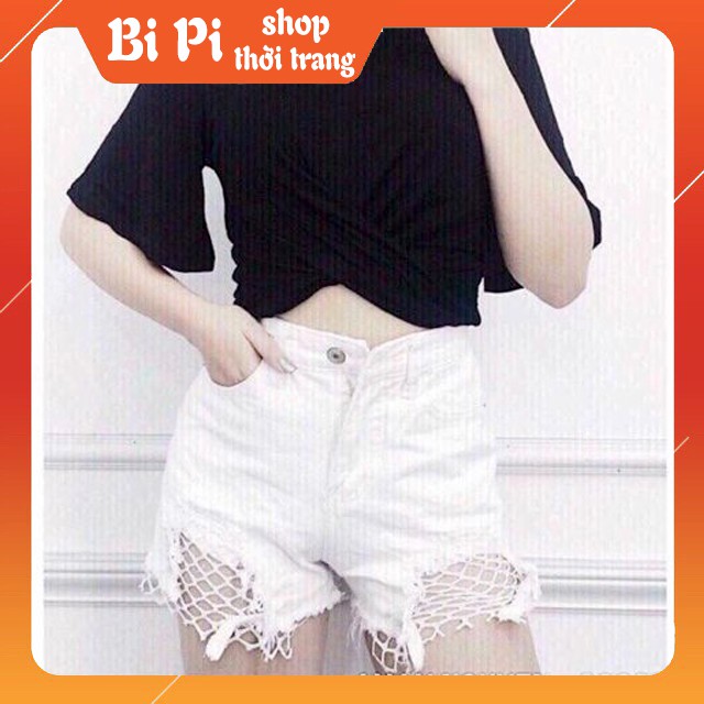 Quần đùi nữ cao cấp chất kaki co giãn phối lưới siêu đẹp( ảnh và clip thật)