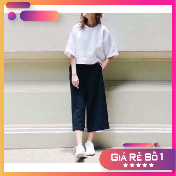 [Mã FAMAYWA giảm 10K đơn 50K] [RẺ VÔ ĐỊCH Quần Ống Rộng Chất Sạn (Quần Nữ Ống Rộng Ngắn) | BigBuy360 - bigbuy360.vn