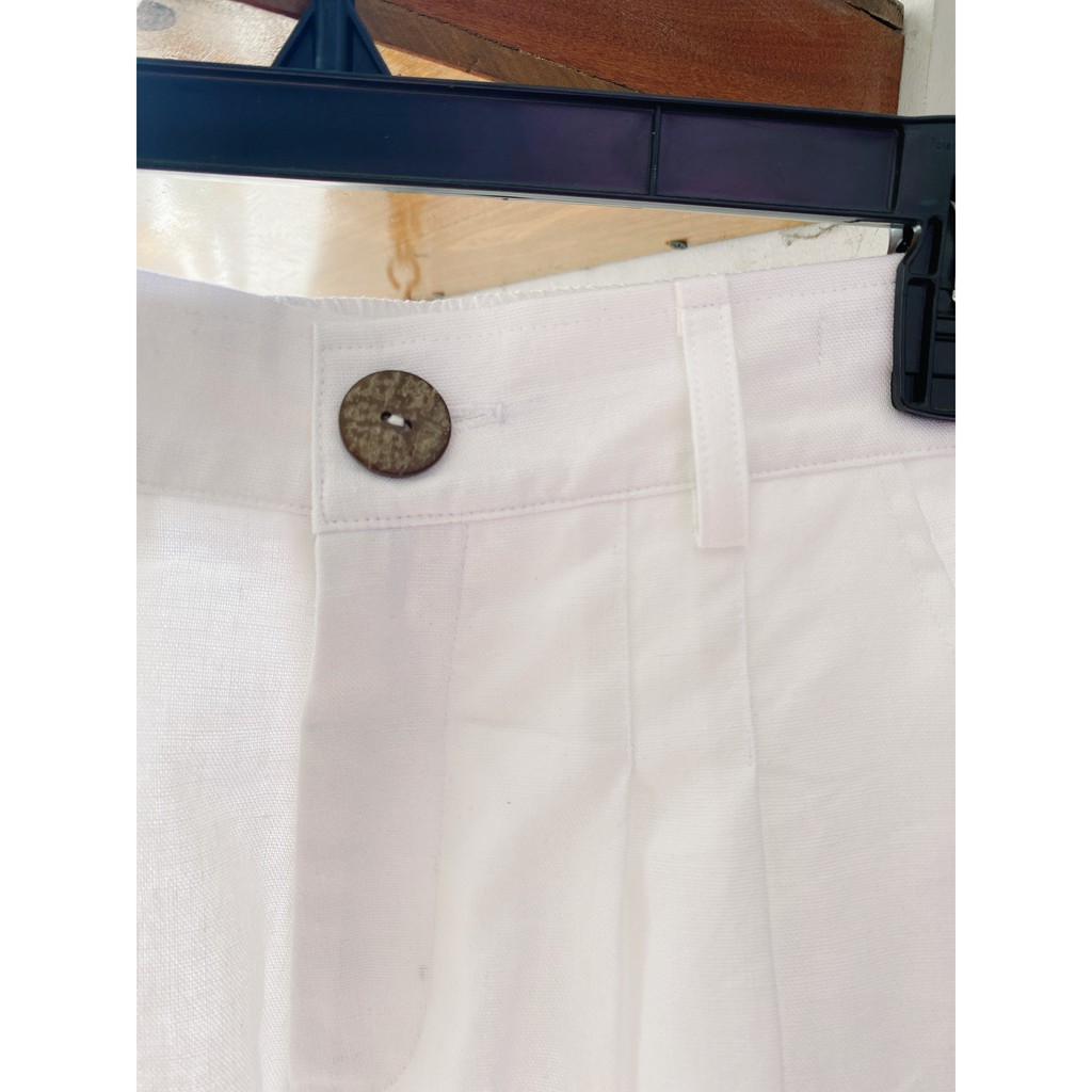 JUNE LINEN Q01 - Short Lửng LINEN lưng cao NHIỀU MÀU. Ống rộng Có bigsize. Hình thật.