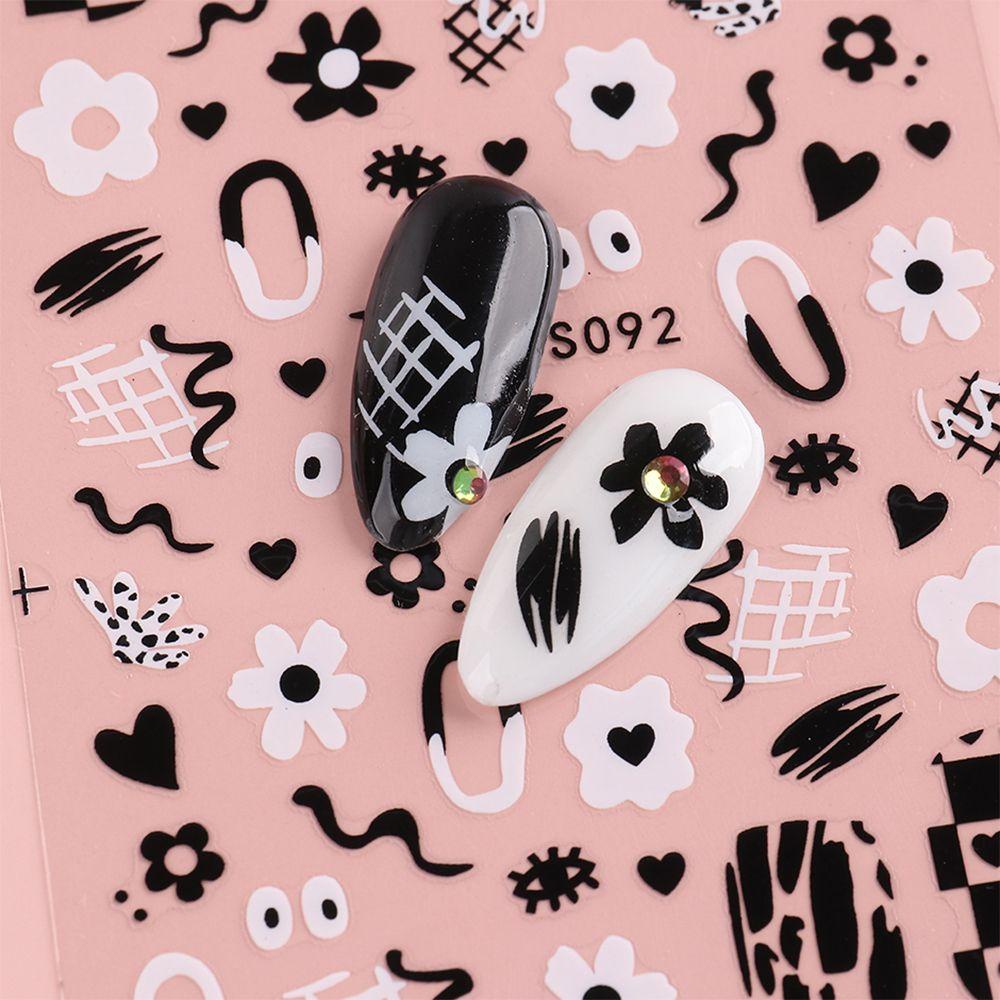 MELODG Sticker Dán Móng Hoạ Tiết Hình Học