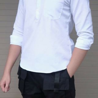 Áo sơ mi TRẮNG CỔ CHUI HÀN QUỐC