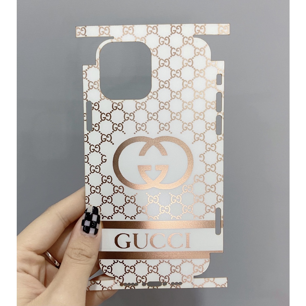 Miếng dán PPF bo full viền hoạ tiết thời trang mạ vàng hồng cực đẹp dễ dán