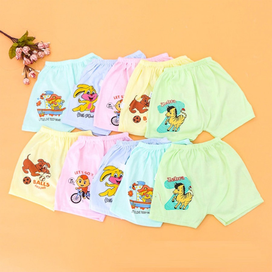 CHỌN MÀU - Quần đùi cotton mềm mịn in hình cho bé, quần sooc in hình thú siêu dễ thương