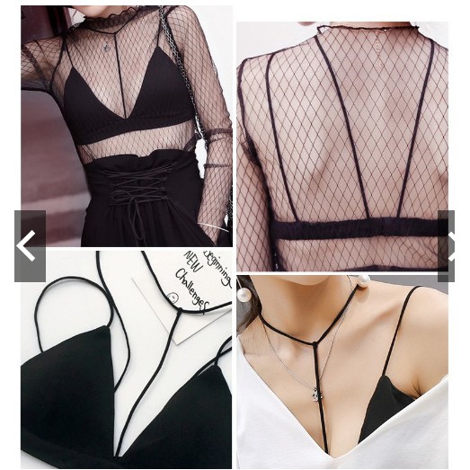 Hàng Mới Về ÁO BRA SATIN CỔ V SEXY