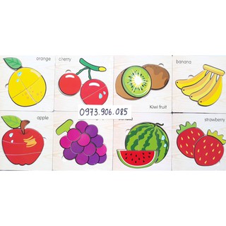Ghép hình đơn giản - hoa quả rau củ