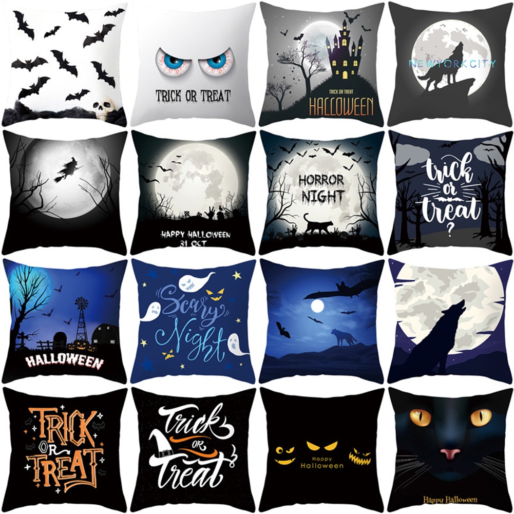 Vỏ Gối Sofa Trang Trí Chủ Đề Halloween