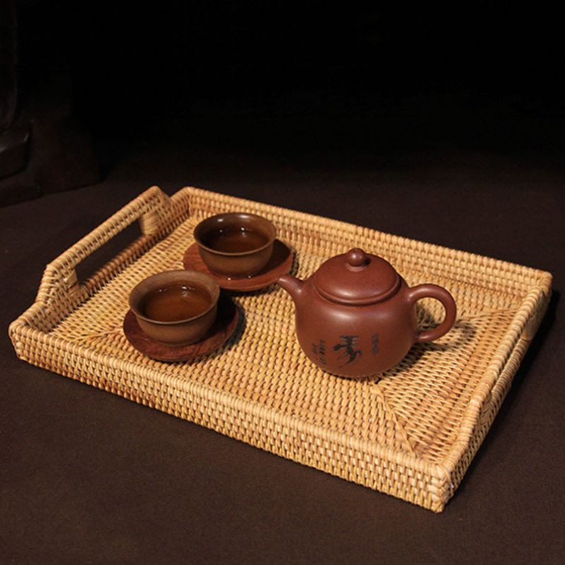 J Vintage -  Khay Decor đa dụng mây tre đan ( Giá Xưởng)
