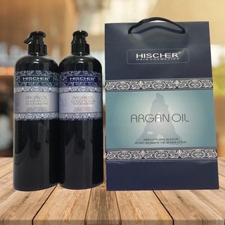 Cặp gội xả collagen phục hồi tóc hischer argan 1000ml