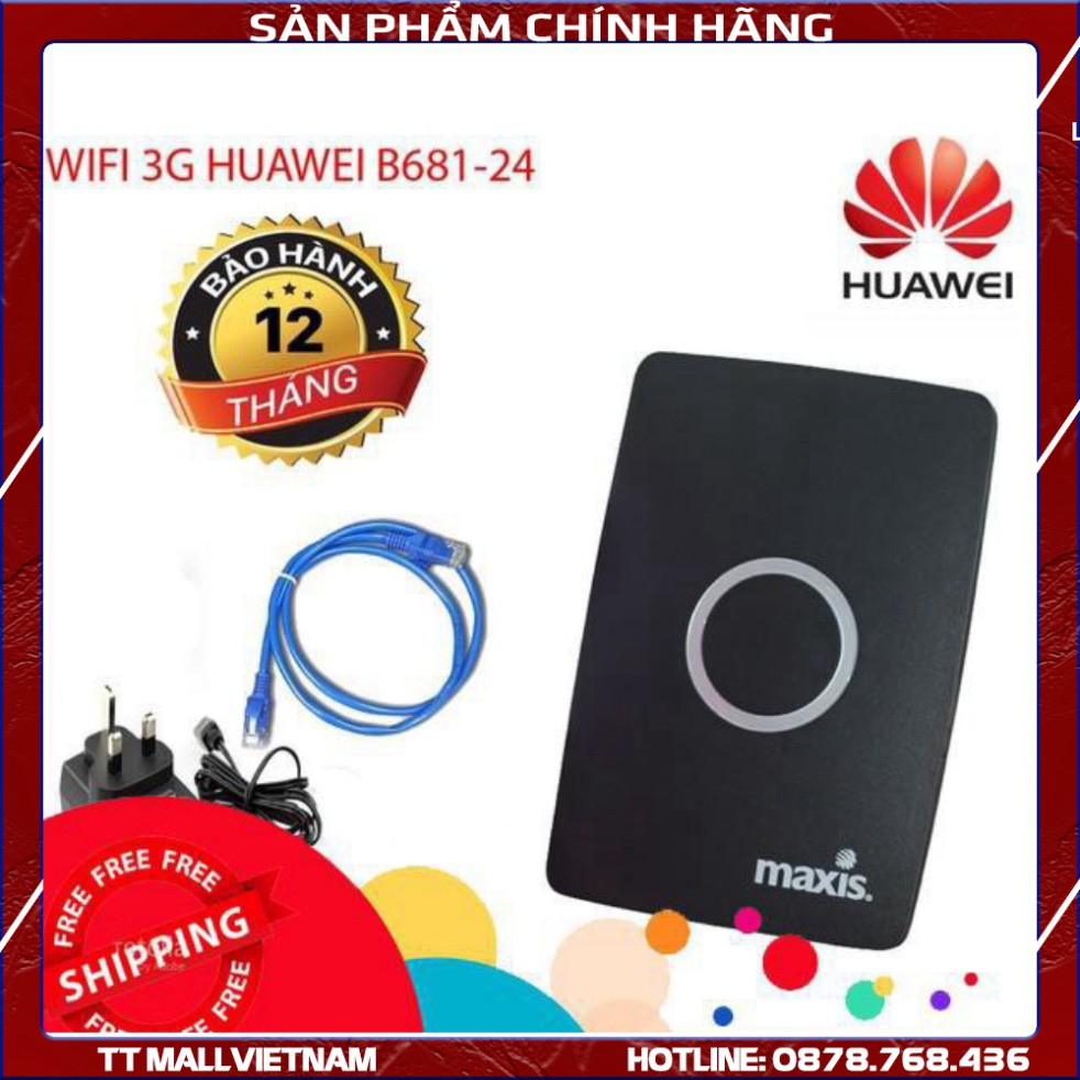 (Xe) Bộ phát Wifi 3G Huawei B681-24 ..