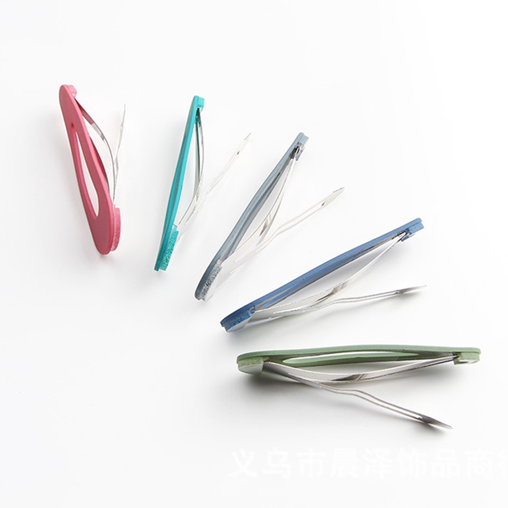 (Hàng Mới Về) Kẹp Tóc Kim Loại Màu Trơn Thời Trang Cho Nữ