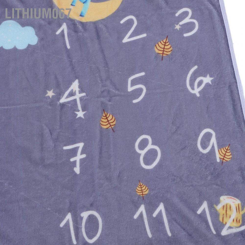 Lithium067 Mền cho bé hàng tháng hình gấu trúc Ghi lại sự phát triển của mềm để chụp ảnh