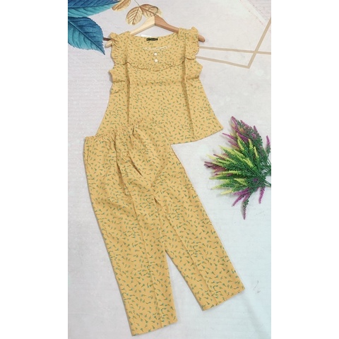 Đồ bộ nữ tay cánh tiên 💞FREESHIP💞 quần 9 tấc vải lụa mềm, mịn, mặc mát hợp thời trang.