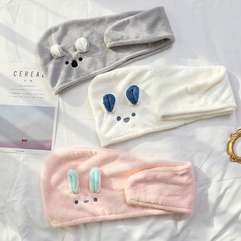 Khăn Quấn Đầu Làm Khô Tóc Thần Kỳ Bằng Sợi Micro Tiện Dụng