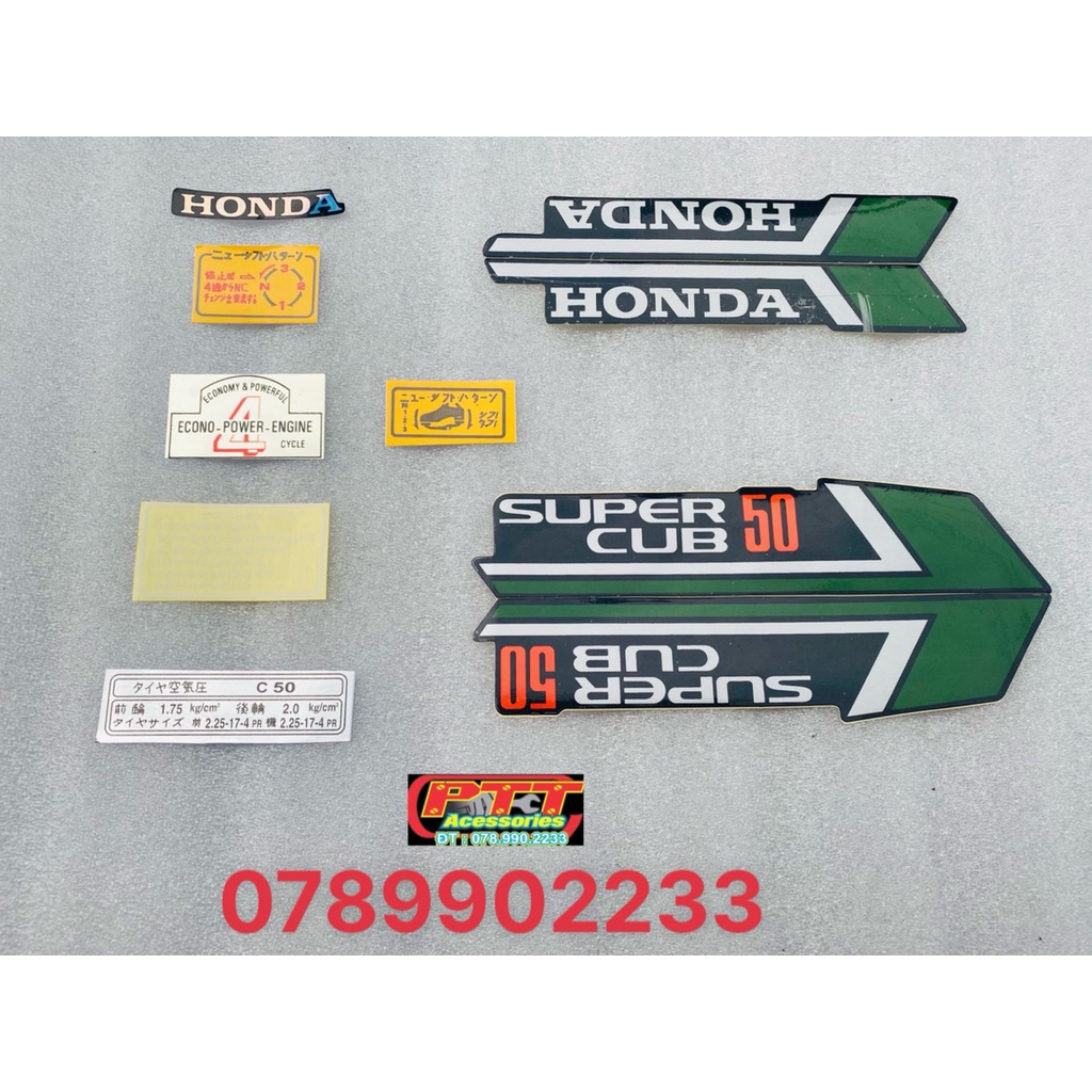 BỘ TEM XE SUPER CUB 50 -70 CHUẨN ZIN