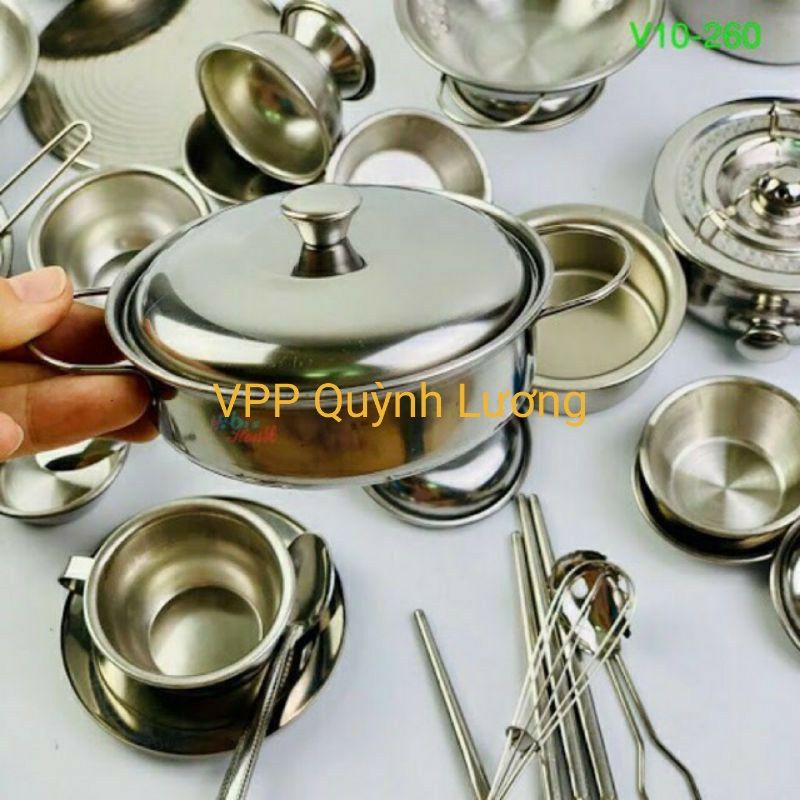 Đồ chơi nấu ăn inox 42 chi tiết