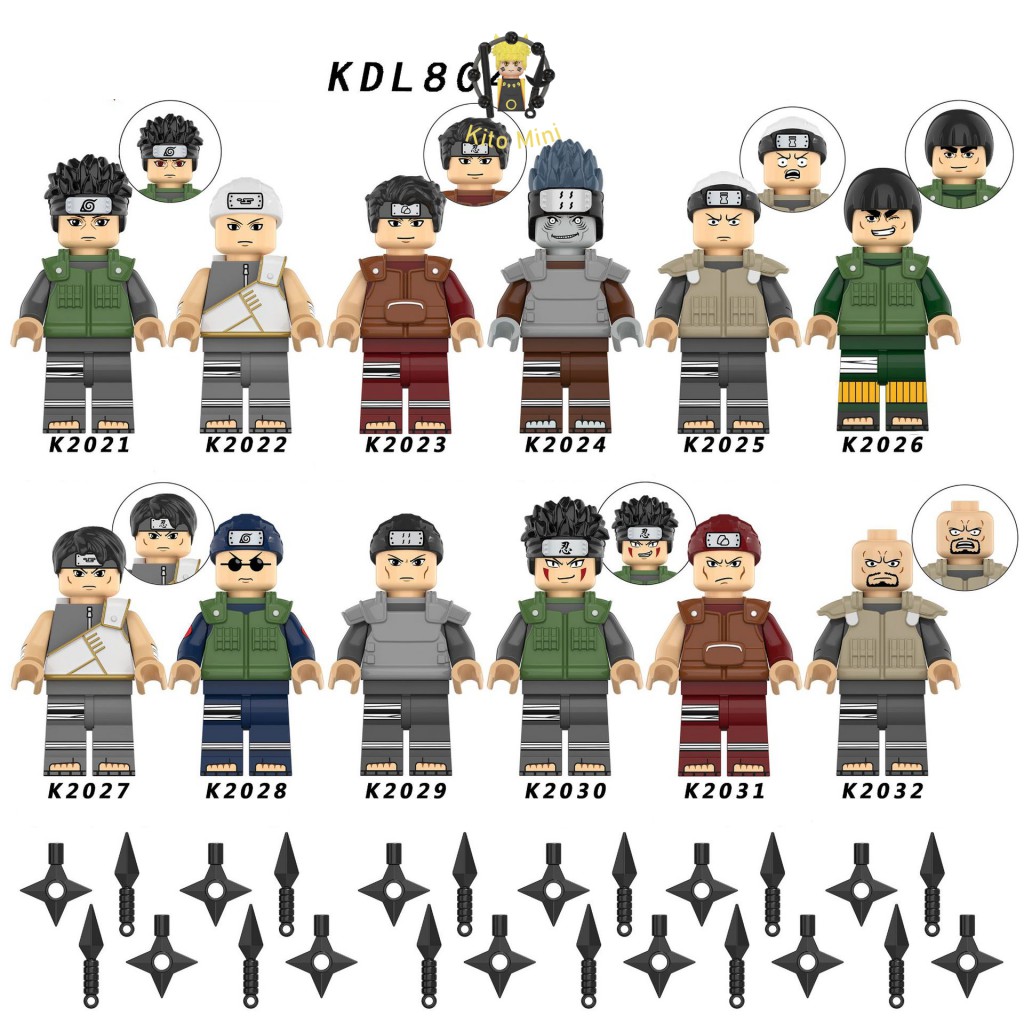 Lego Minifigures Lắp Ráp Mô Hình Nhân Vật Hoạt Hình Truyện Tranh Naruto Lee Kiba KDL804 Bán Lẻ