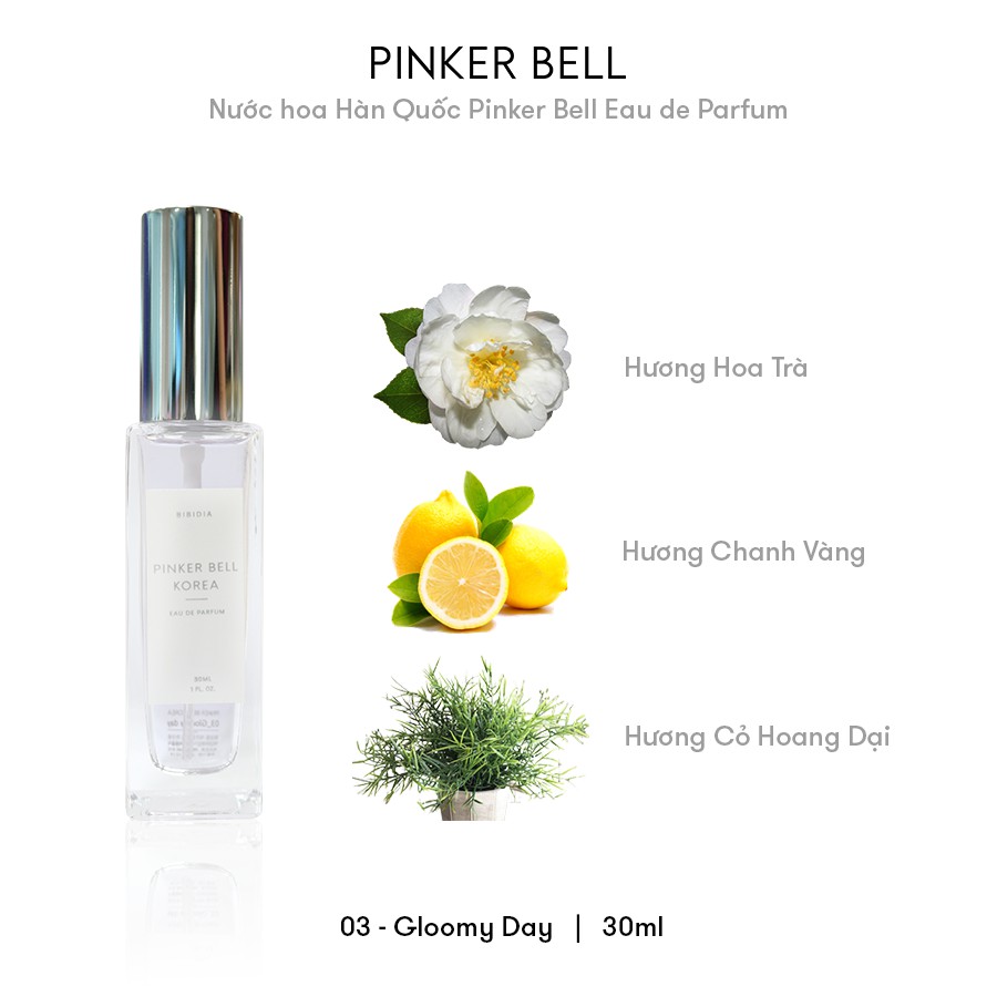 [Mã 1512FMCGSALE1 giảm 10% đơn 250K] NƯỚC HOA PINKER BELL KOREA Eau De Perfume 30ml - Nước hoa bán chạy nhất Hàn Quốc