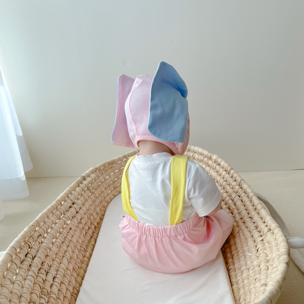 Áo Liền Quần + Nón Đáng Yêu Cho Bé Mới Sinh