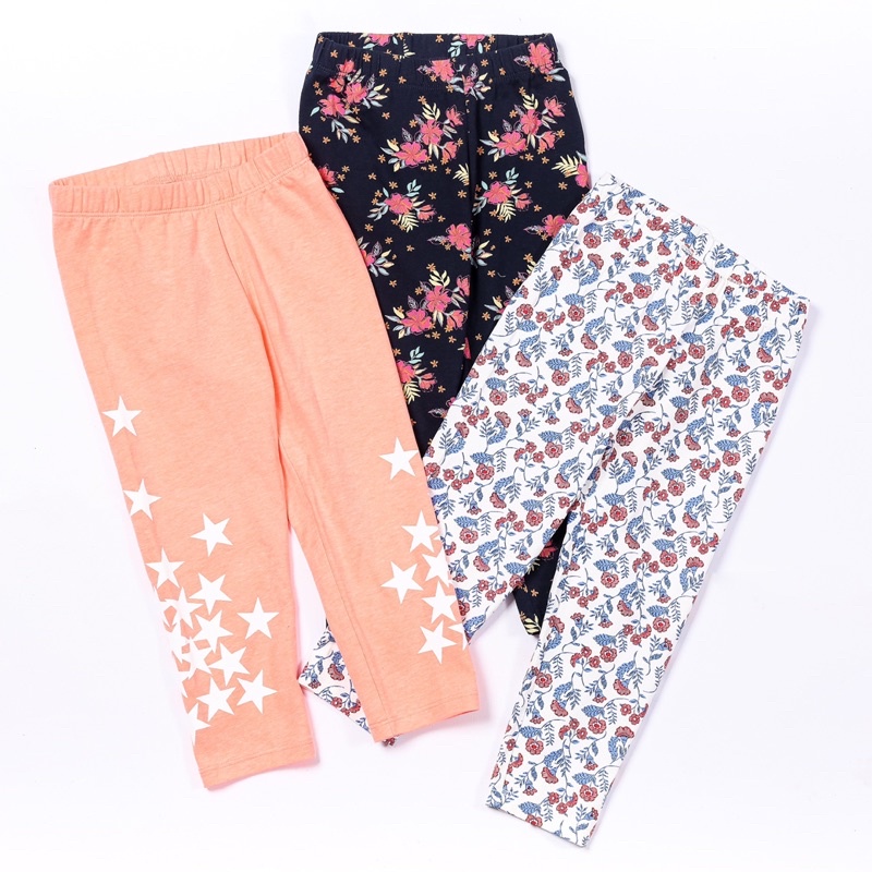 Set 3 legging lửng bé gái
