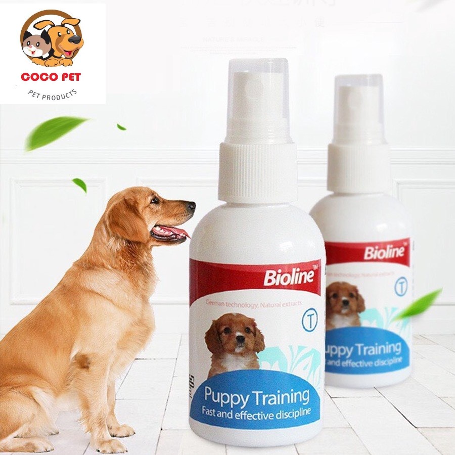 Dung Dịch Xịt Hướng Dẫn Chó Mèo Đi Vệ Sinh Đúng Chỗ BIOLINE PUPPY TRAINING – 50ml