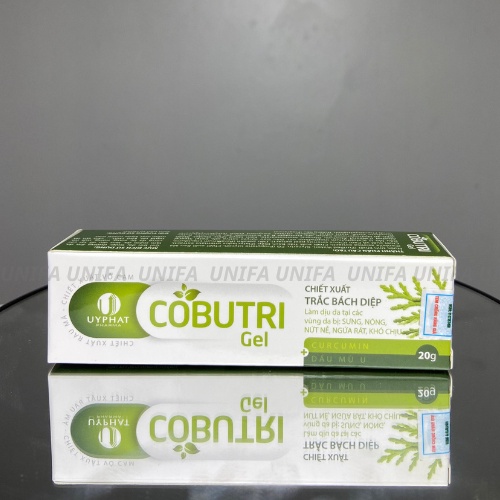 Kem bôi trĩ COBUTRI GEL - Uy Phat Phama giúp làm giảm co búi trĩ, táo bón, đau rát hậu môn - Tuýp 20g kèm đầu thụt