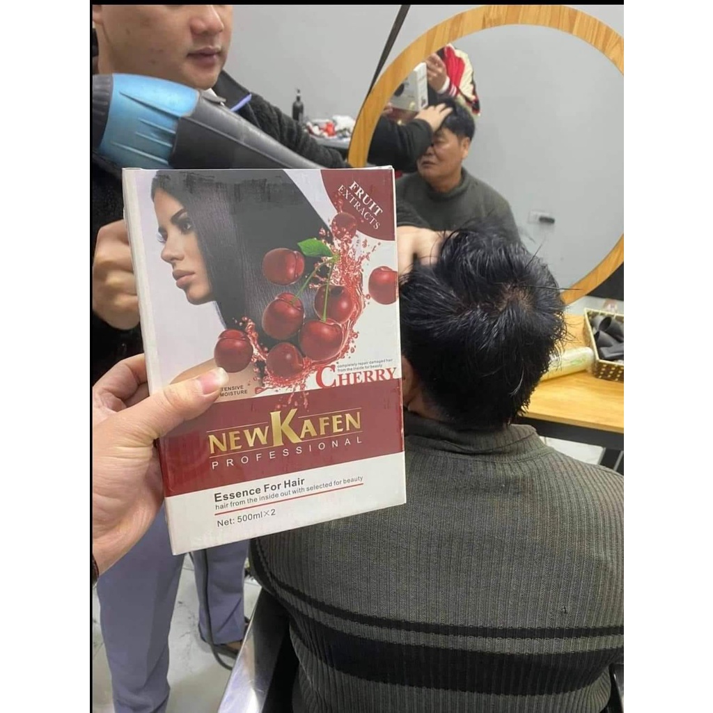 Nhuộm đen New Kafen cao cấp phủ bạc 100% không dính da đầu 500ML*2 -