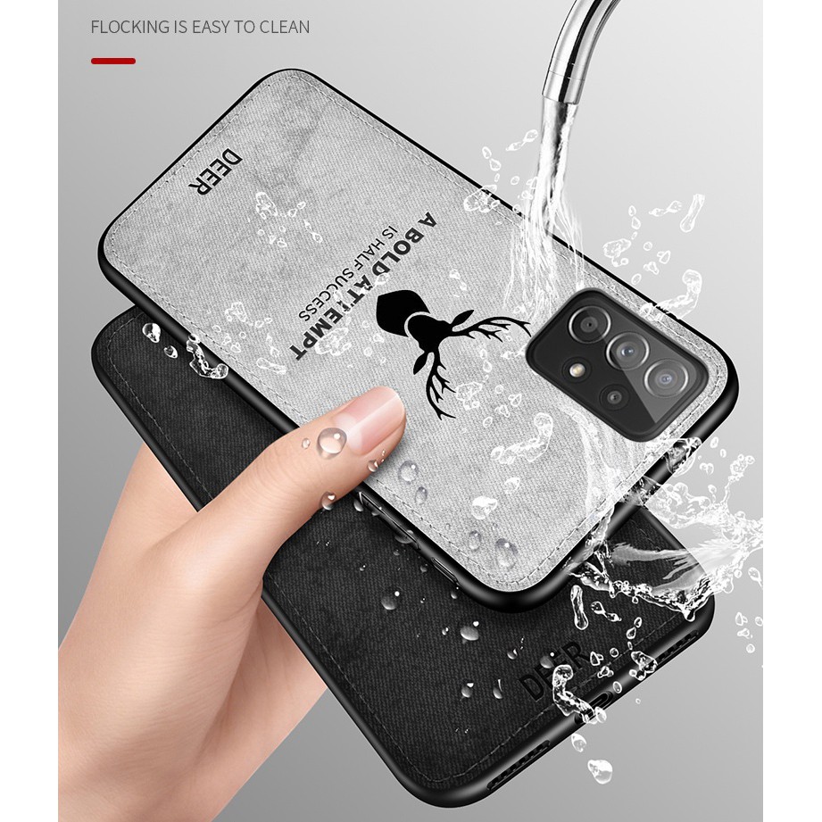 ỐP LƯNG SAMSUNG A72 / A72 5G VÂN VẢI ĐẦU HƯƠU NAI