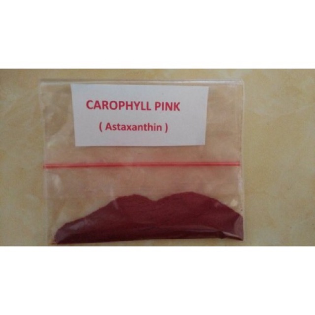 Bột lên màu đỏ cho cá cảnh - Carophyll pink - gói 1 gram